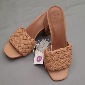 A New Day Women's Tan Braided Heels - New With Tags - Size 6.5"
